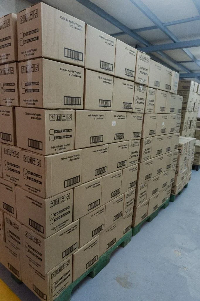Cajas de producto listas para distribución